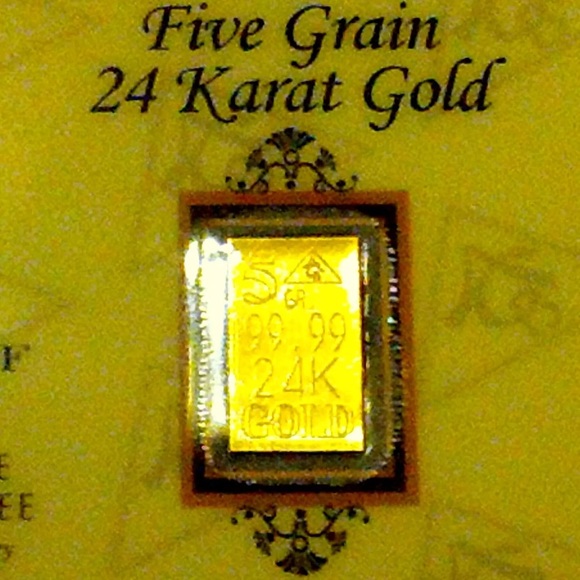 Pure Gold Bar 24K Bullion Charm 9999 Fine Gold New - Picture 2 of 3